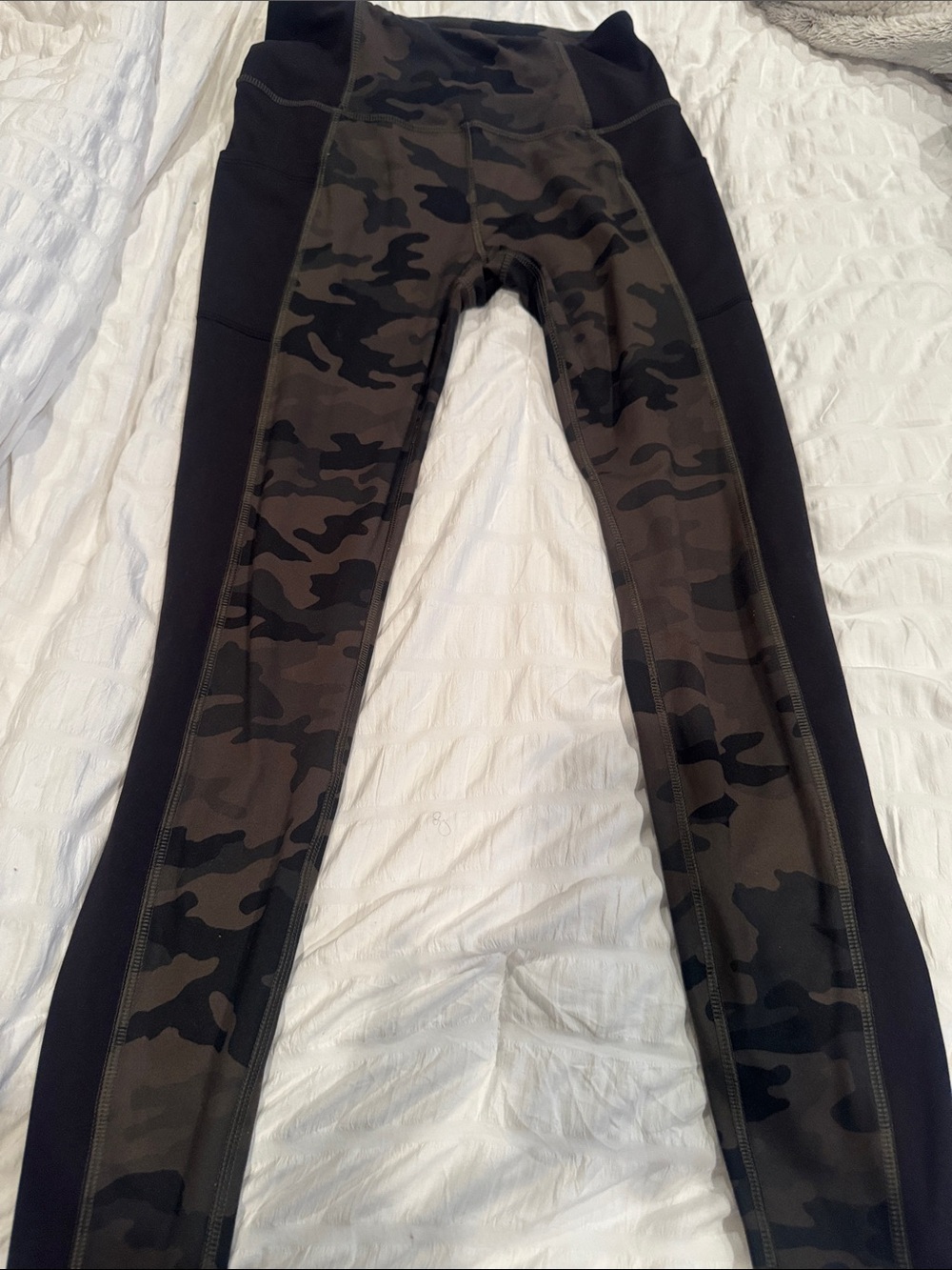 Gottex Olive and Black Camo women Leggings with Black Side Panels